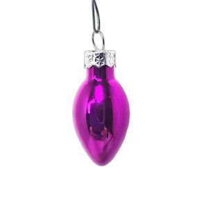Mercury Glass Light Bulb Christmas Ornaments Highly Reflective 6 Bright Pink